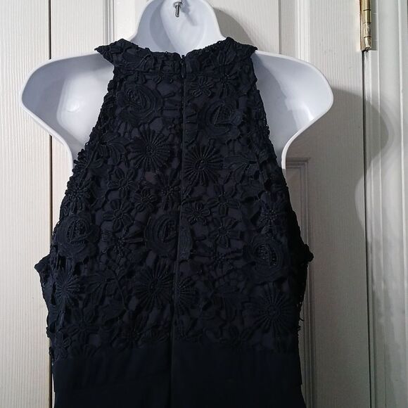 Lulus navy blue lace chest sleeveless formal maxi dress wedding party Sz XL NWOT - Picture 8 of 12